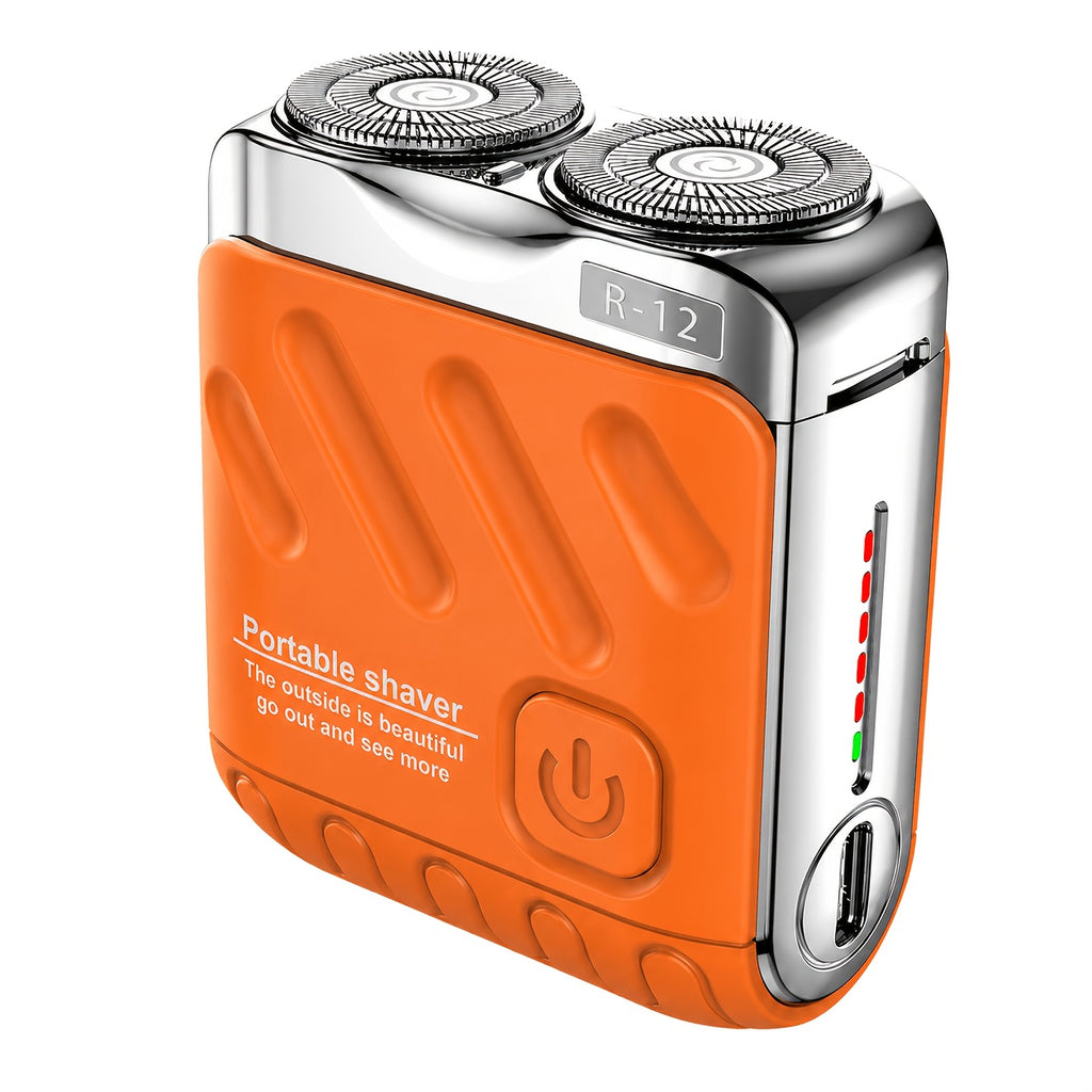 Mimi'S New Electric Shaver Features Magnetic Suction Dual Blade Heads, 2-Speed USB Charging, Mini Car Portable, Men'S Electric Mobile Razor