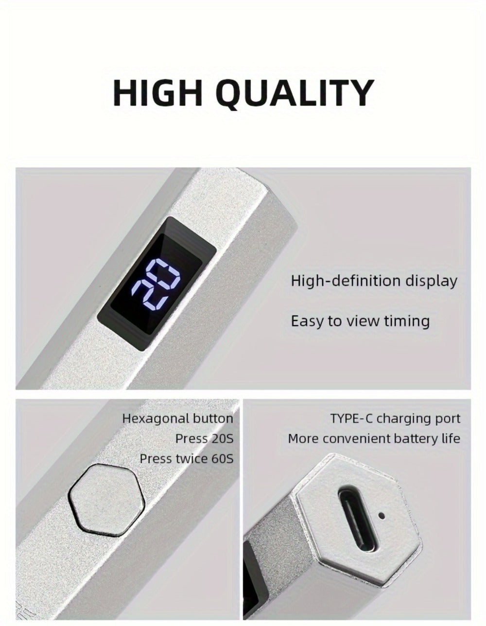 Handheld Nail Dryer Gel Lamp Small Nail Polish Fast Dry Mini USB LED Lamp Manicure Tool for Gel Polish