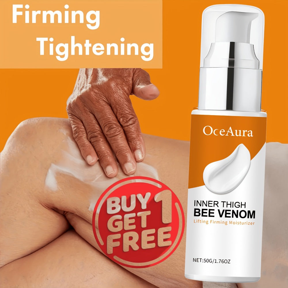 2/4pcs Bee Venom Thigh Firming Cream, Lifts And Firms Skin, Contains Coffee Seed, Vitamin E, Jojoba Oil, And Ginger Extract, Suitable For All Skin Types, Moisturizes And Conditions Thighs, Buttocks, Arms, And Body Contours, Alcohol-free.