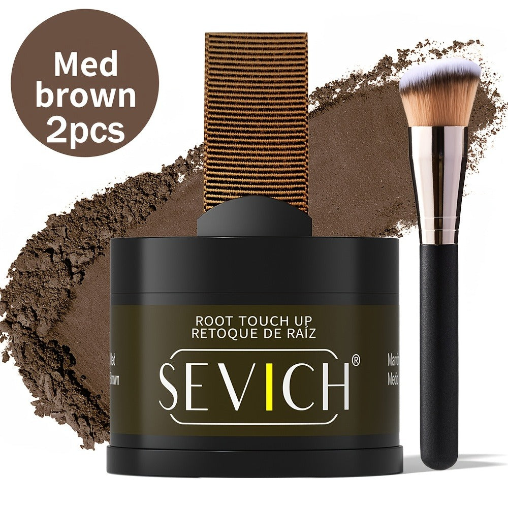 Hairline Powder for Root Touch Up & Hair Loss Cover - Volumizing Hair Concealer Powder for Thinning Hairline, Bald Spots & Sparse Areas - Works on All Hair Types - Multiple Shades with Brush 4g