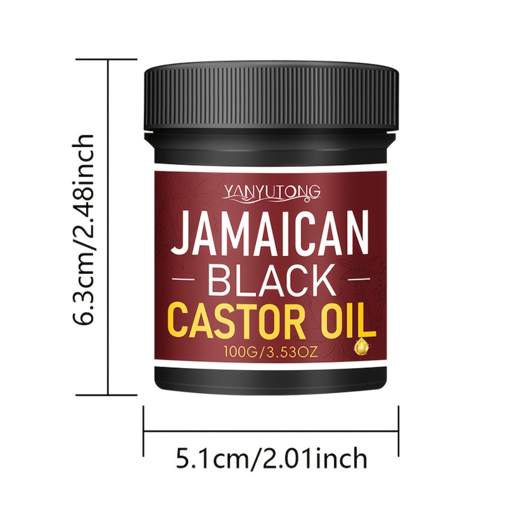 Jamaican Black Castor Oil 100g Pure Cold-Pressed - Hydrates Scalp Strengthens Hair & Promotes Eyelash Growth - High-Density Nourishing Hair Oil for Dry Damaged Hair