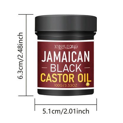 Jamaican Black Castor Oil 100g Pure Cold-Pressed - Hydrates Scalp Strengthens Hair & Promotes Eyelash Growth - High-Density Nourishing Hair Oil for Dry Damaged Hair