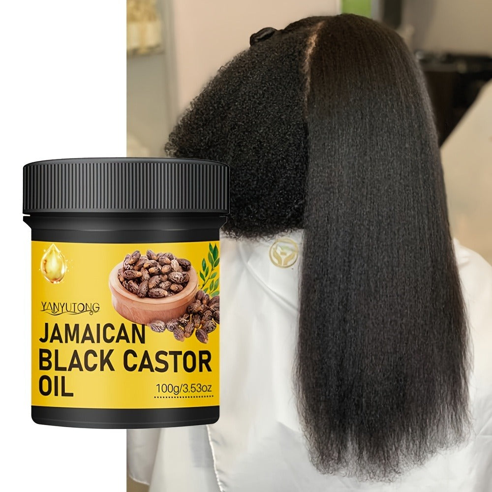 Jamaican Black Castor Oil for Hair Growth 100g Pure Cold Pressed Scalp Treatment - Strengthens Thickens Reduces Breakage & Shedding Nourishing Hair Oil for All Hair Types Women Men