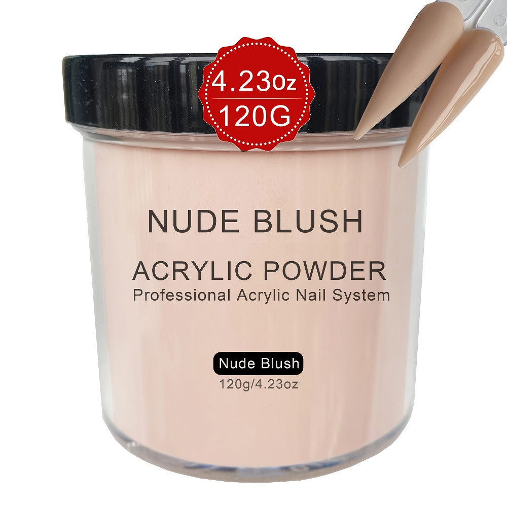 4oz Professional Transparent/Pink/White/Nude Beige Acrylic Nail Powder Suitable for Acrylic Nail Extensions & 3D Nail Art, No Lamp Required Polymer Powder for DIY Nail, Suitable for Nail Sculpting, Polishable for - Use