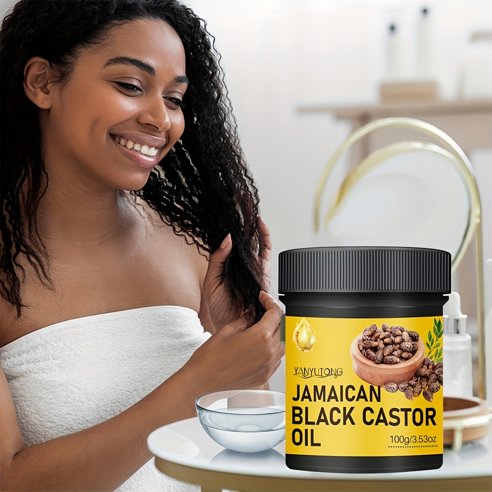 Black Castor Oil Hair Care - Pure Cold Pressed, Moisturizes Hair And Scalp, Makes Hair Stronger And Healthier, Suitable for Normal Hair