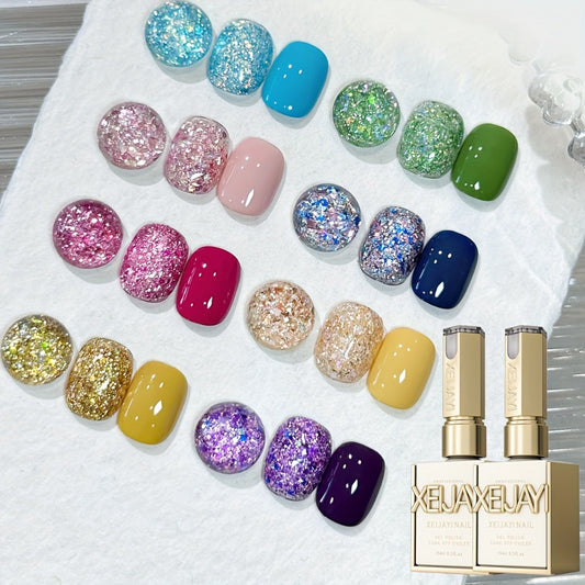 Glamorous Spring Nails Seasonal Nail Art 2Colors Set 0.51oz Nail Gel Polish Soaking LED Nail Gel Salon Female Nail Art Tools Four Seasons Fashion