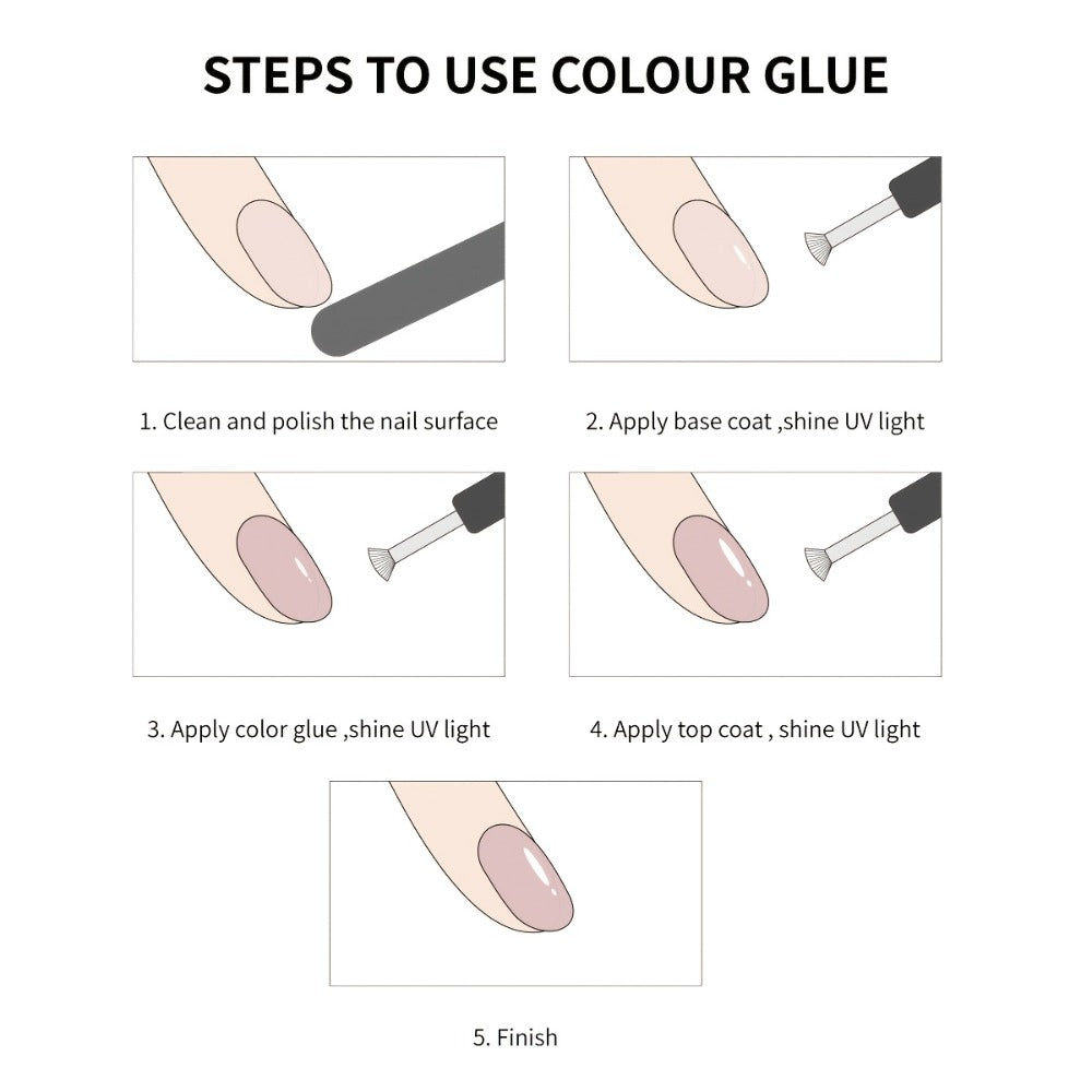 Nail Art New Nail Polish Glue Popular Color Solid Color Leveling Daily Nail Salon Set