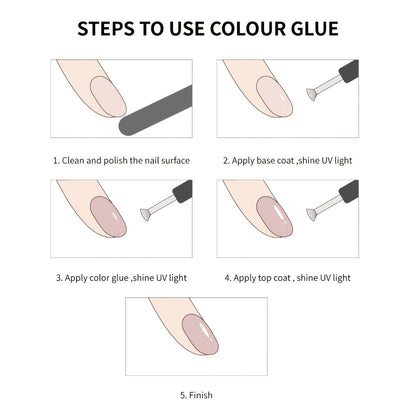 Gel Nail Polish Set 6pcs Solid Color Self-Leveling Soak-Off LED UV Nail Art Polish Popular Colors Daily Salon Manicure Kit Women