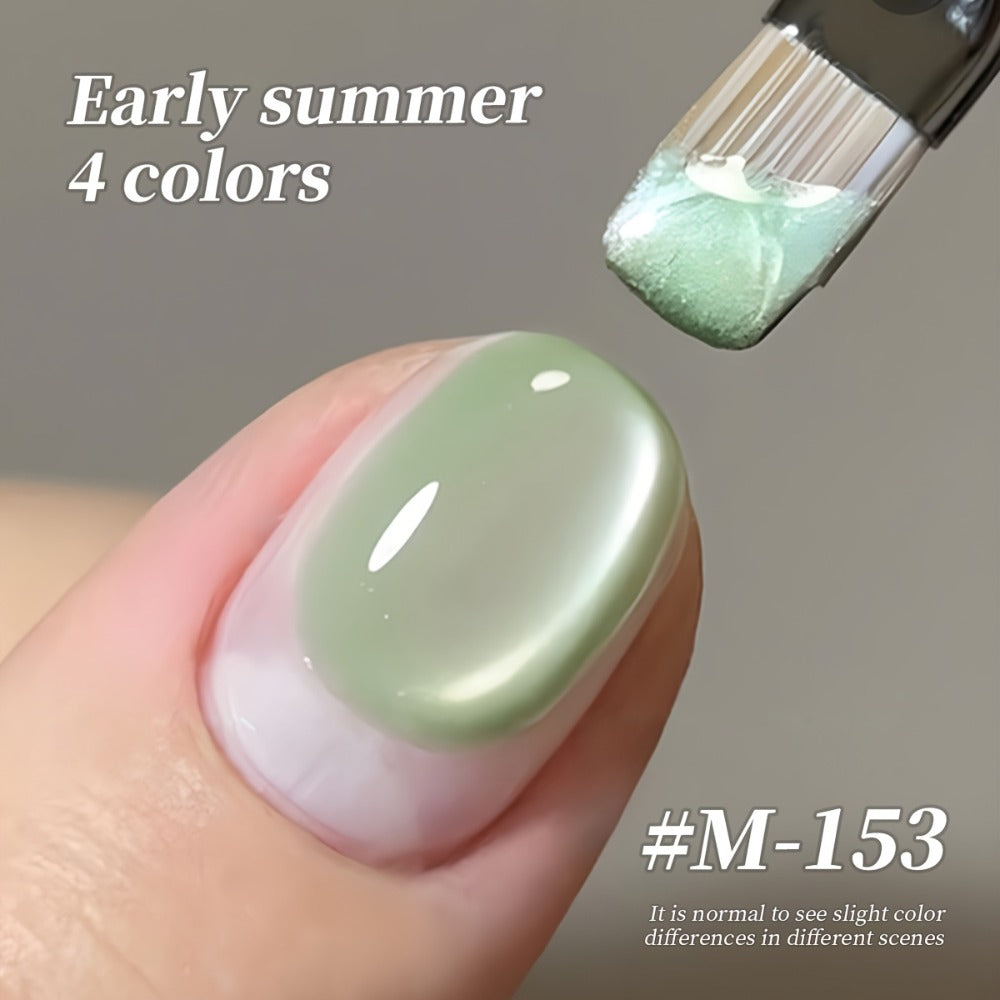 Trends for Cat Eye Nails in 2025: Holographic Nail Art in Four Colors, 0.51oz Reflective Cat'S Eye Magnetic Nail Gel for Soaking, LED Gel, Salon Quality Tools for Women'S Nail Art, Fashionable Nail Gel