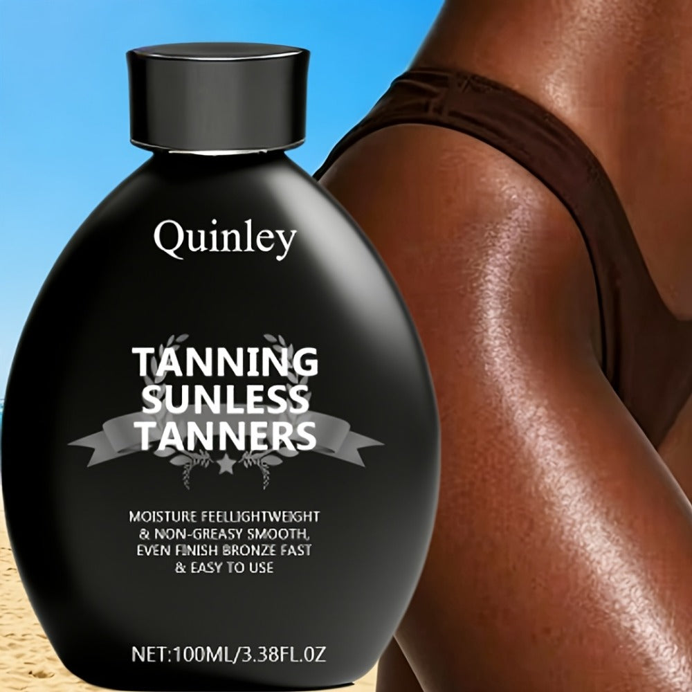 3.38oz Sunless Tanner Lotion, Instant Deep Glow, Smooth Hydration, Twist Cap, Lightweight Non-Greasy, Beach-Ready Self-Tanner For Natural Bronze, Tan& Golden