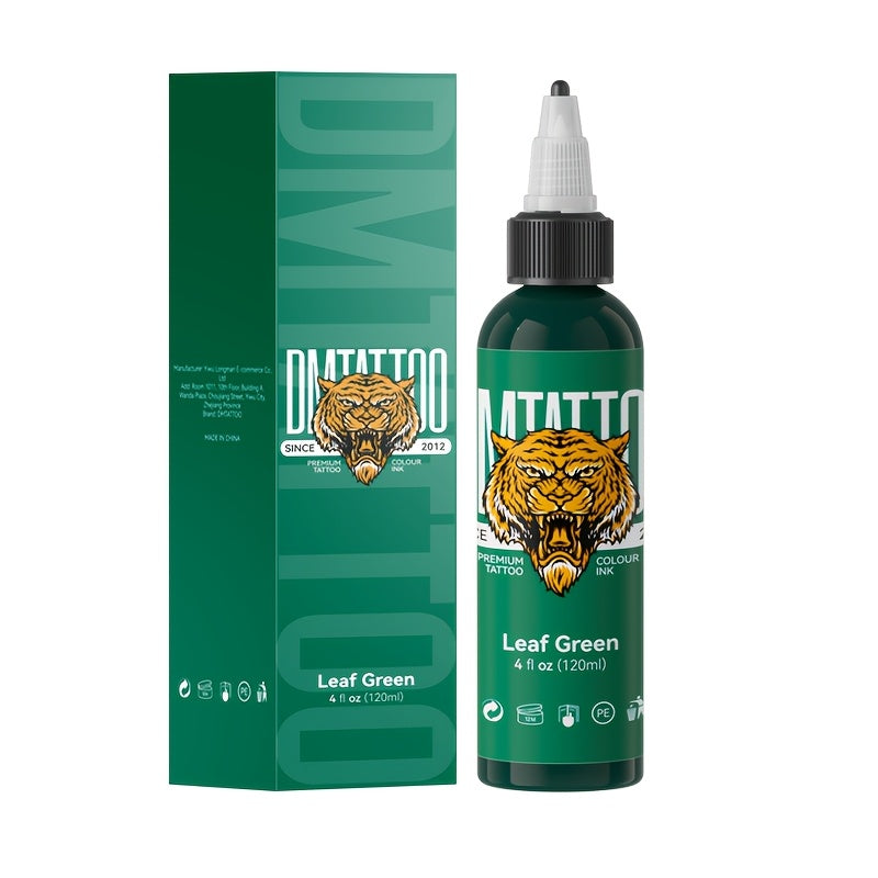 Tattoo Ink Solid Color 4.06oz Professional DM Advanced Formula Triple Black True Black Bright White Fire Red Royal Blue Canary Yellow Leaf Green Outline Ink