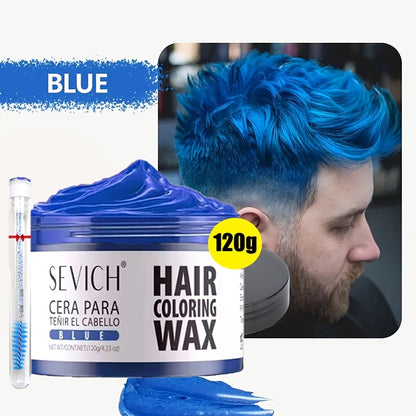Hair Color Wax Temporary - Instant Hair Dye Wax for Parties Cosplay Festivals - Strong Hold Styling Wax with Vibrant Color for All Hair Types Men Women Kids