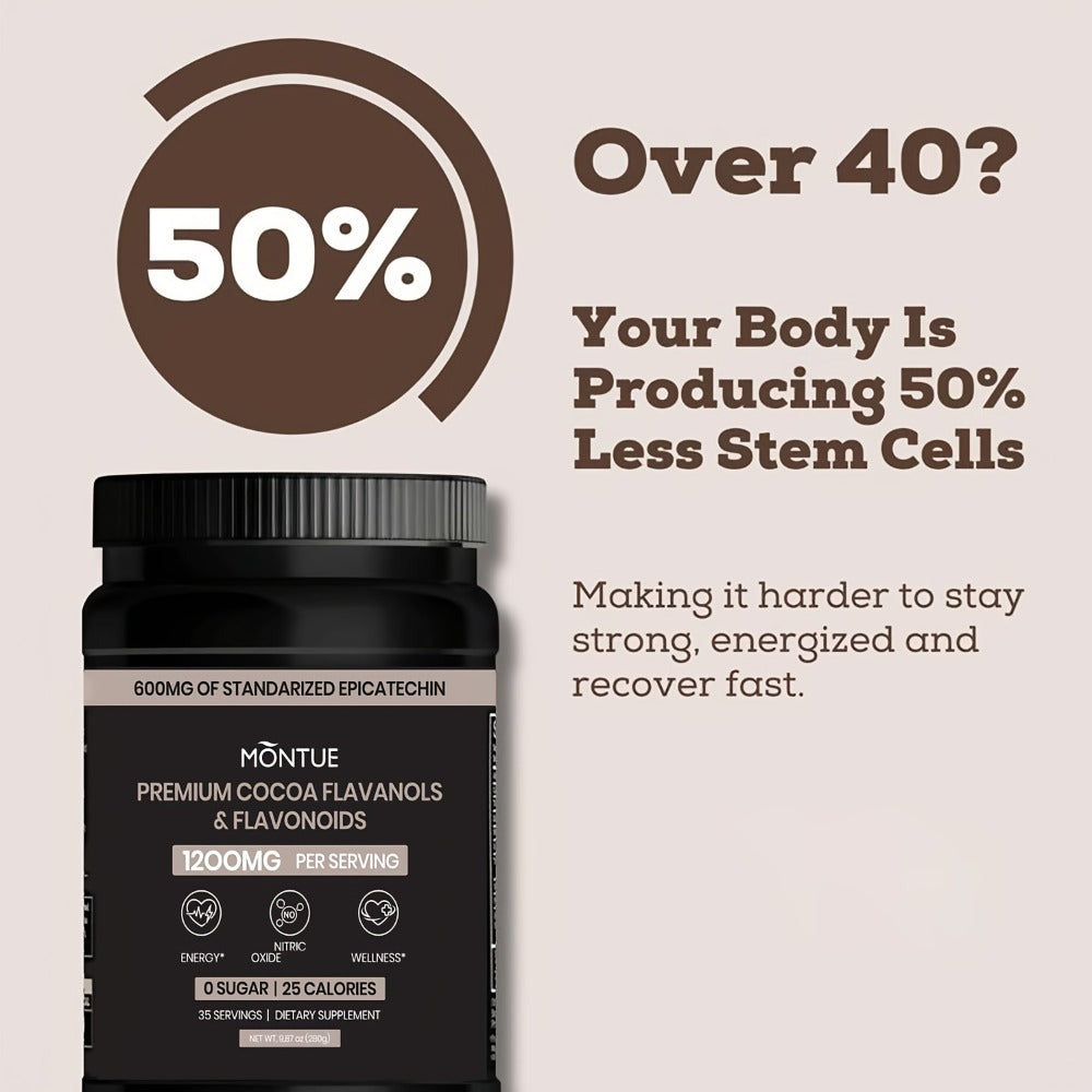 Cocoa Flavanols & Flavonoids | High Flavanol Cocoa Powder-1200mg Per Serving, Epicatechin, Unsweetened Cocoa Powder With Rich Dark Chocolate Flavor, Perfect For Baking, Coffee, Instant Drinks &Smoothies-Intensely Rich Flavor Cacao Powder-Cheap Items