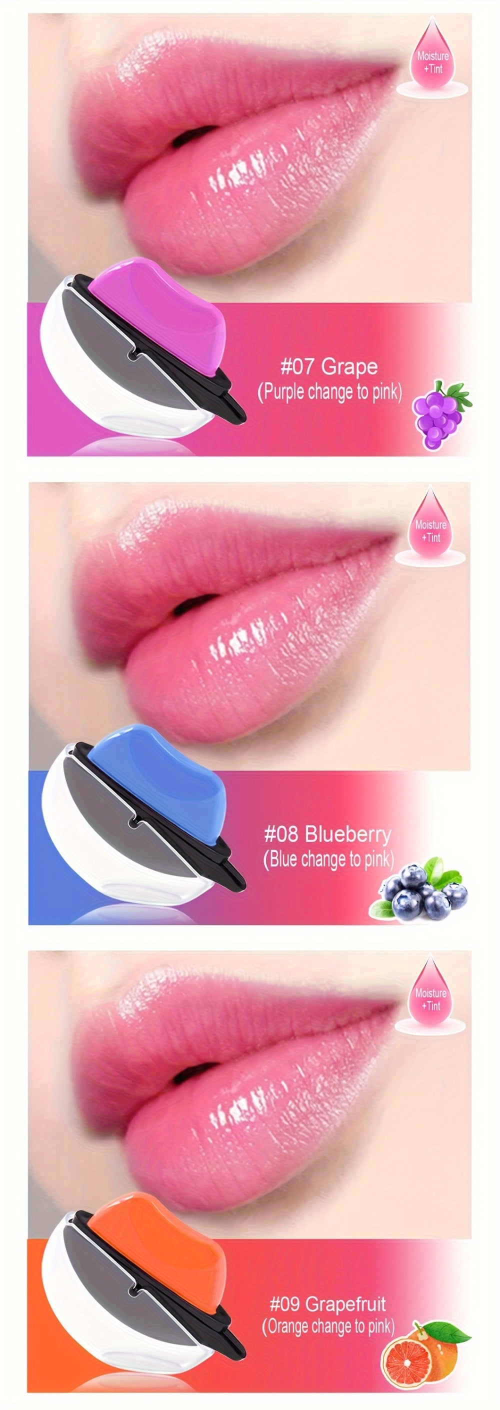 Lipstick Set 6pcs - Matte Color Changing Lip Shaped Lipstick with Jasmine Scent, Non-Fade Long-Lasting Formula, Multi-Shade Lip Makeup Gift Set for Women