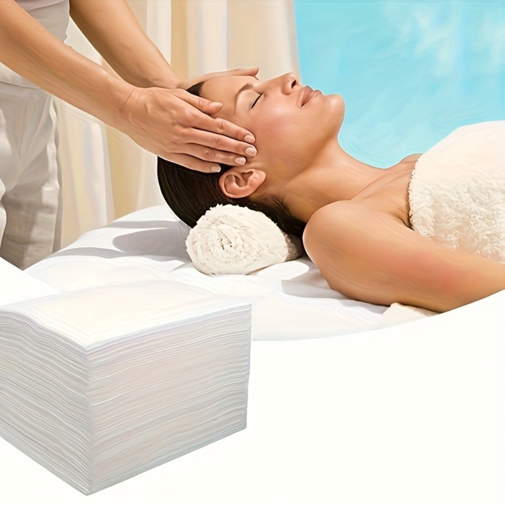 100pcDisposable Spa Bed Sheets - Massage Therapists, Estheticians, Hotel Staff, Tattoo Artists, Campers - Twill, Non-woven, Stain Resistant, All Seasons, Space - Suitable For Massage Therapy, Beauty Salon, Hotels