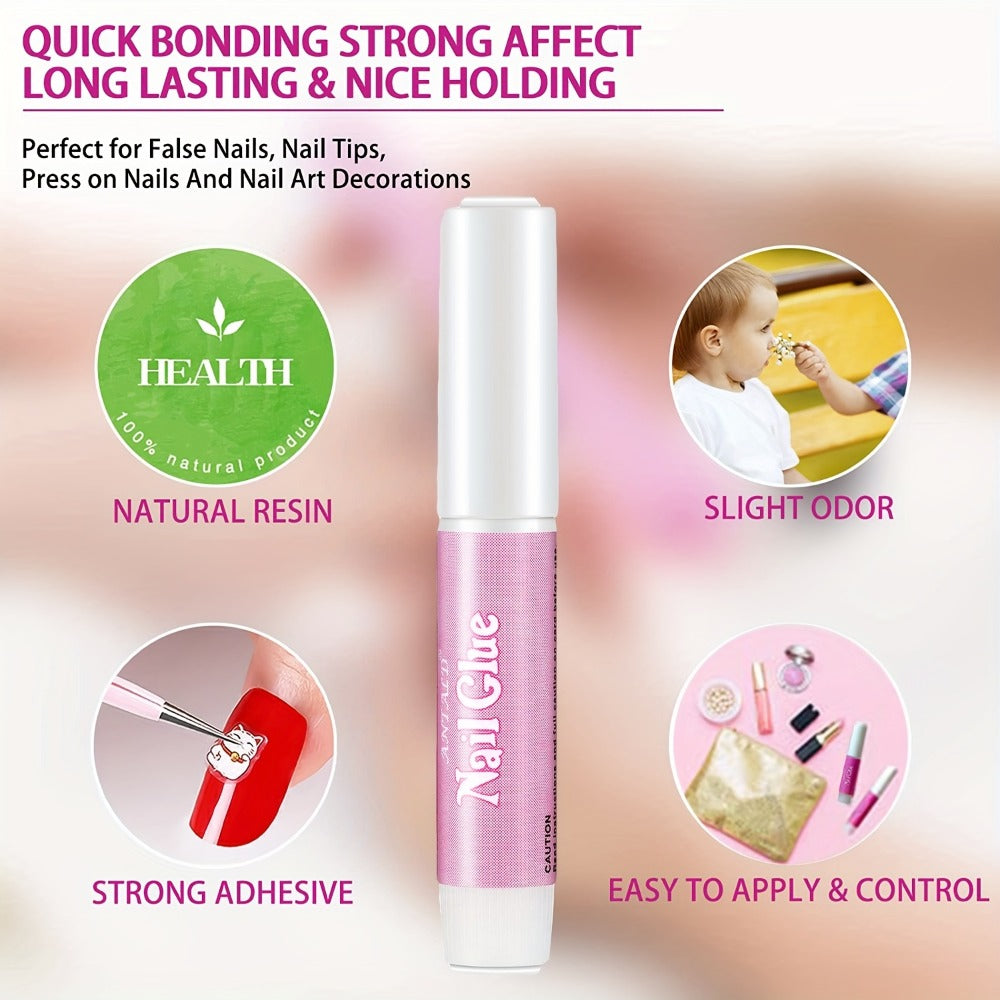 56pcs Professional Nail Glue Suitable for Acrylic Nails, Instant Strong Adhesive Liquid Bonding Gel for Press-on Nail Stickers, Long-Lasting Suitable for Nail, DIY Manicure & Pedicure, Plastic with Liquid Formula