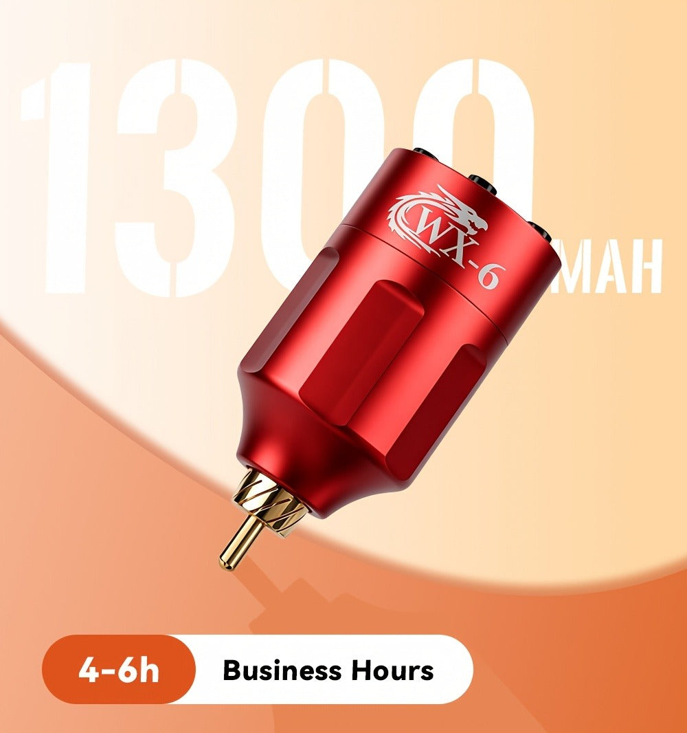 Tattoo Battery Wireless Power Supply, Portable Rechargeable Coreless Motor for Tattoo Pen, with LED Digital Display, RCA/DC Connector, Rotary Tattoo Machine Makeup Equipment