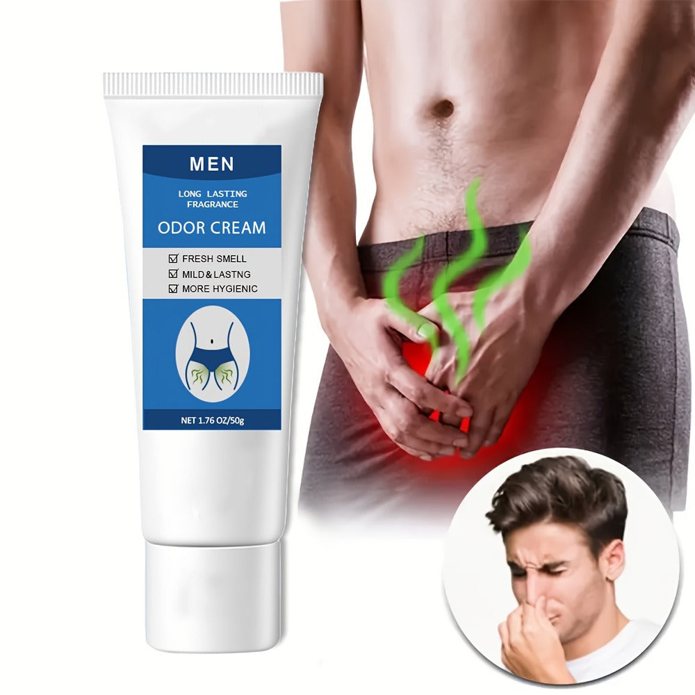 Men Odor Cream, Intimate Deodorant for Men, Gentle & Long-Lasting, Controls Odor, Safe for Delicate Areas, Odor-Fighting, Men Odor Cream, 1. 76oz/50g Gift, Perfect Christmas Gift