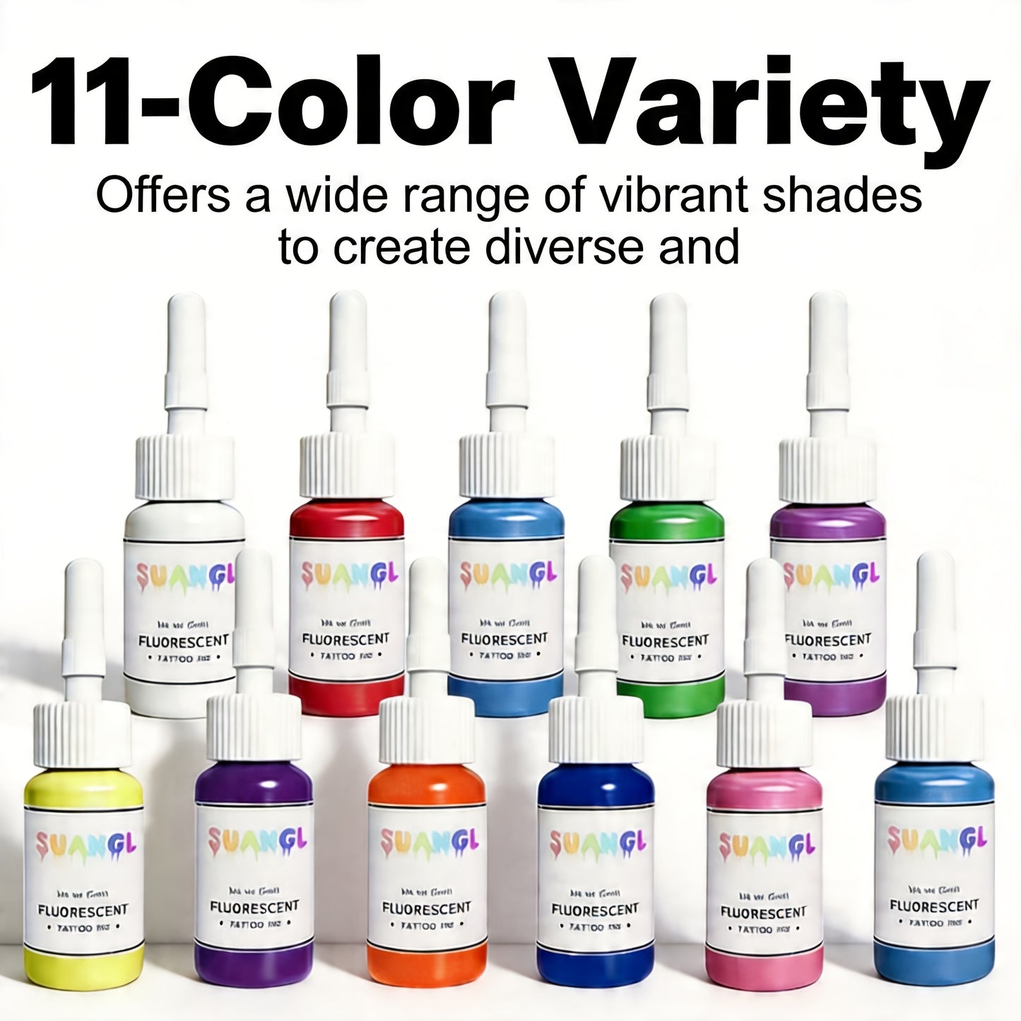 UV Tattoo Ink Set Blacklight Fluorescent Glow in the Dark Tattoo Ink 5ml Bottles Professional UV Reactive Tattoo Dye for Blacklight Body Art Glow Parties Tattoo Supplies 5 8 11 15 Colors