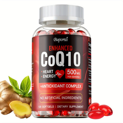 CoQ10 Coenzyme Q10 with Citrus Bergamot 120 Capsules – Heart Health, Brain & Cardiovascular Support, Energy Production & Antioxidant Defence Supplement for Women & Men
