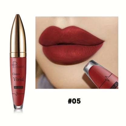 Matte Liquid Lipstick by Pudaier – Long-Lasting Nude Lip Color with Plant-Based Squalane, Hydrating & Smooth Formula, 8 Shades Available, Perfect for Daily Wear, Parties & Gifting
