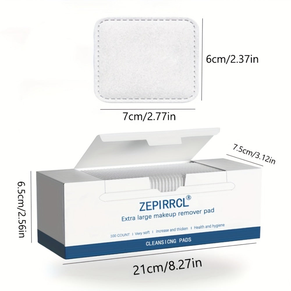 2 BOXES of Disposable Boxed Square Cleansing Pads, Extra Thick, Soft And Light Beige-Friendly, Wet And Dry, Suitable for Daily Cleansing And Skincare, 2.76 X 2.36 inch, 100pcs/Box