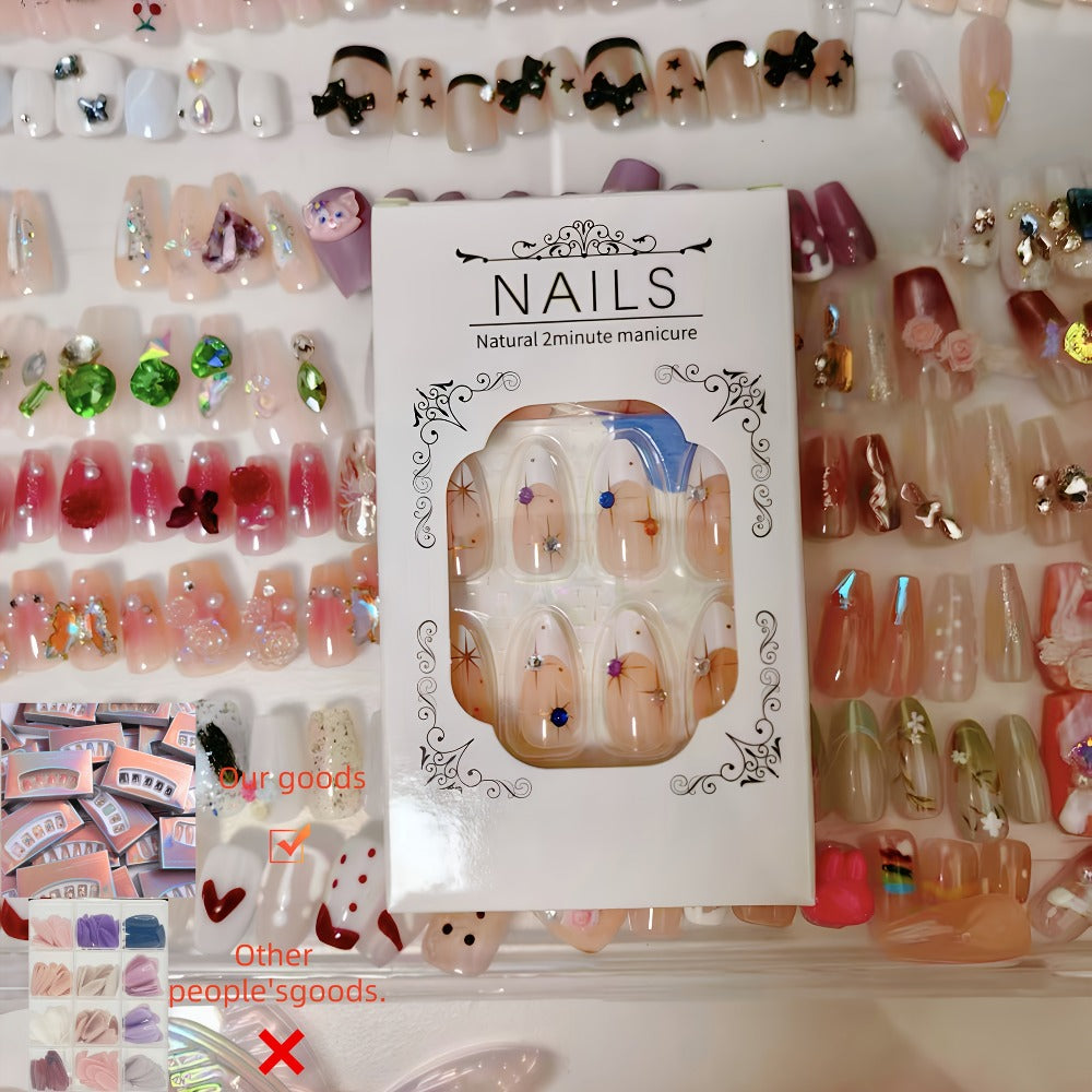 96pcs Of Press In Nails, Random Long Nails with Different Designs, Fake Nails for And - Daily Holiday Wear