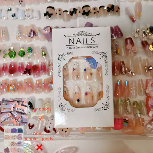 96pcs Of Press In Nails, Random Long Nails with Different Designs, Fake Nails for And - Daily Holiday Wear
