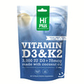 Vitamin D3 3000 IU And K2 (MK-7) 75Mcg Softgels | 300 Virgin Coconut Oil Capsules | Supports Calcium Absorption, Bone, Immune, And Heart Health | Easy to Swallow