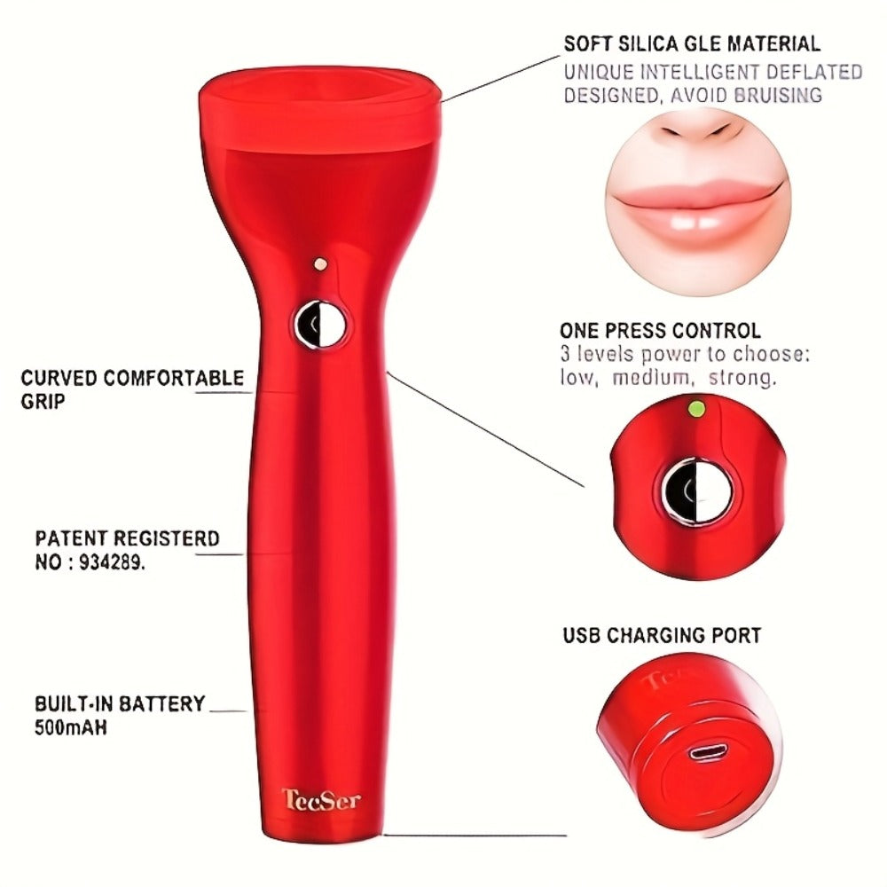 USB Charging Silicone Lip Beauty Tool - Electric Beauty Tool for Lip Beauty, Charming Lips | Fragrance-free