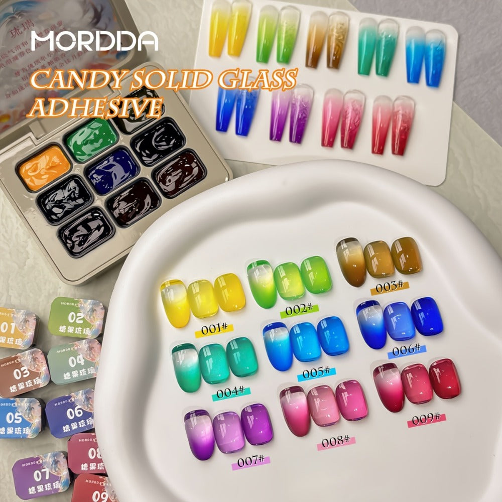 9 Shades for Fall And Winter: New Nail Polish That Is Durable And Long-Lasting, Featuring a Gradient Effect. Perfect for Manicures, Gift Ideas, Nail Salons, And Includes Glass Beads And Candy Gel