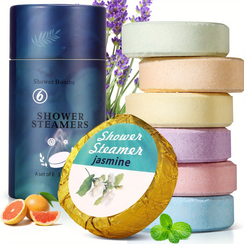 Shower Steamers - Birthday Gifts for Women 6 Pack Eucalyptus Lavender Shower Bombs with Essential Oils, Self Care Mom Gifts for Mothers Day Gifts for Wife Mom from Daughter, Gifts for Her Him Men Halloween And Christmas Gift