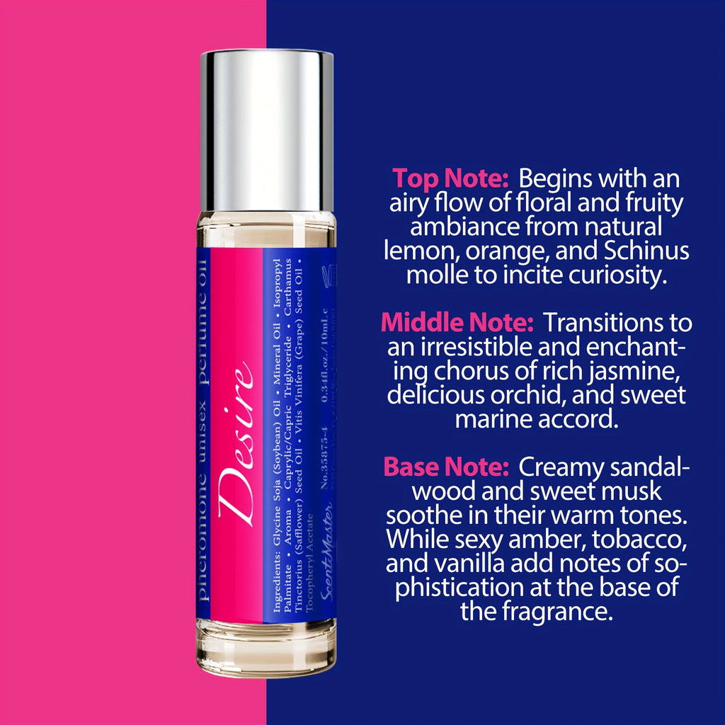 Pure Intuition Pheromone Perfume Oil Cologne 0.34fl.oz for Unisex Attract Her Floral & Fruit Fragrance - Alcohol Free