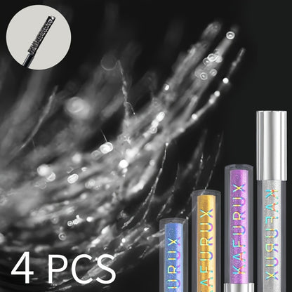 Colored Mascara Set 4pcs — Vibrant Silvery Blue Yellow Purple Eye Makeup, Curling Long-Lasting Formula for Daily Wear, Clubbing & Party Looks