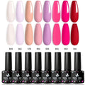 Gel Nail Polish Set 8 Colors Rhapsody Series Pastel Paint Soaking UV Four Seasons Nail Art Starter Set Ladies Gift