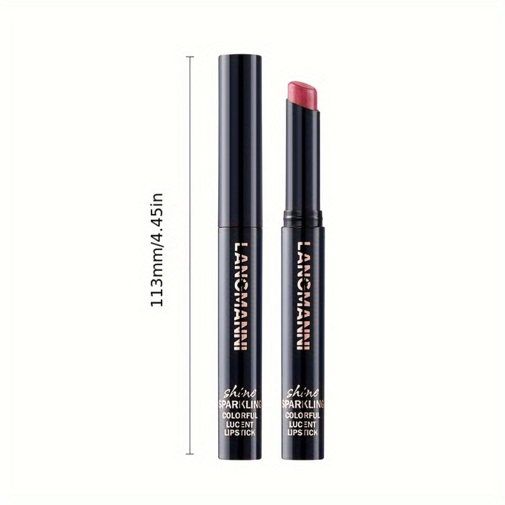 Lipstick Set 5pcs Diagonal Angled Multi Color Long Lasting Easy to Wear Lip Makeup - 5 Shades Gift for Beauty Lovers Beginners & Women