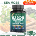 3-Pack SEA MOSS & ASHWAGANDHA Capsules - Contains Black Seed Oil, Ashwagandha, Turmeric, Cinnamon, Vitamins, and Minerals, 16-in-1, Enhances Athletic Performance, Energy, Immunity, and Antioxidant Effects