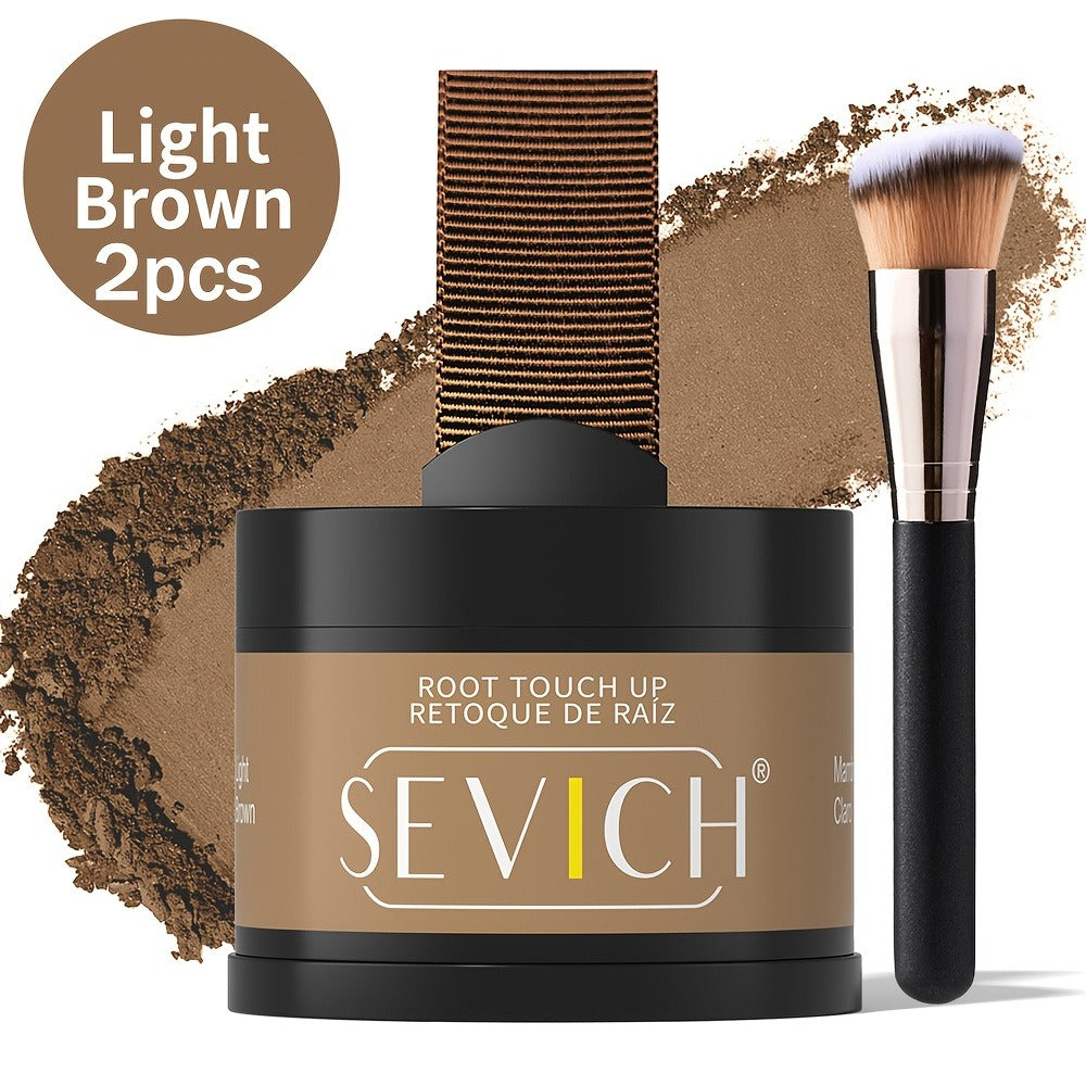 Hairline Powder for Root Touch Up & Hair Loss Cover - Volumizing Hair Concealer Powder for Thinning Hairline, Bald Spots & Sparse Areas - Works on All Hair Types - Multiple Shades with Brush 4g