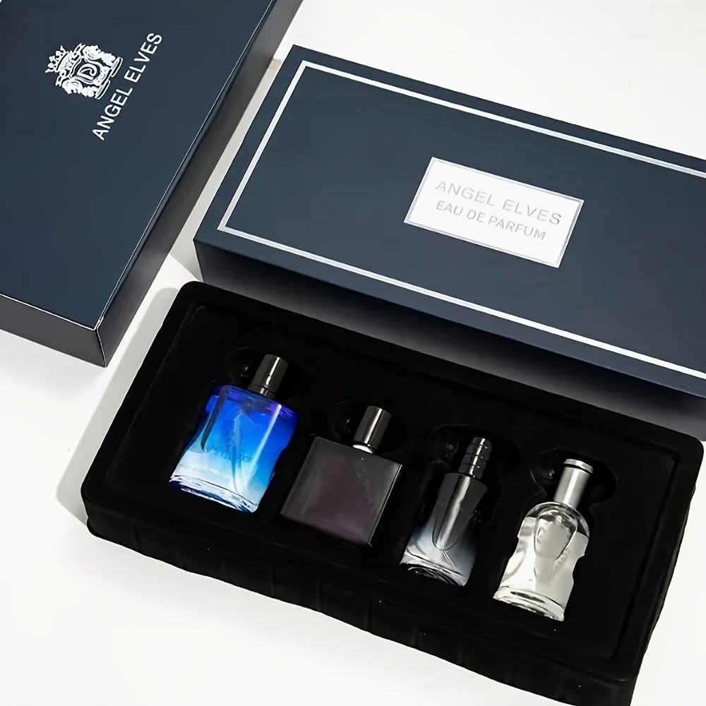 Cologne Gift Set for Men 4-Pack 4 Different Scents Light Fragrance Spray Long Lasting Daily Wear Date Party Father's Day Valentine's Gift Box