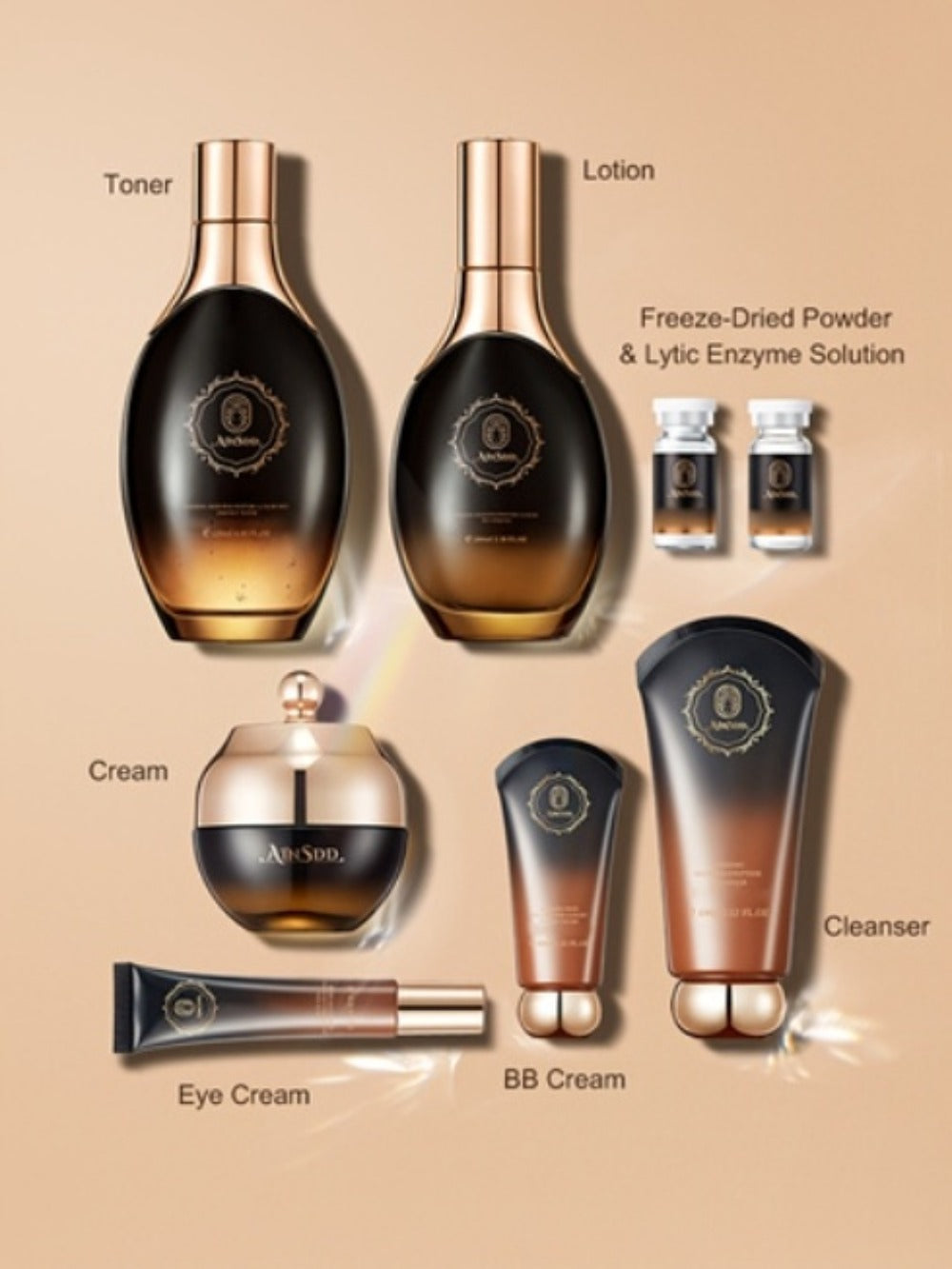 Ginseng Seed Luxury Skin Care 12pcs Set Helps Skin Maintain A Youthful Glow, Enhances Skin'S Natural Defense Moisturizes Skin To Reduce The Appearance Of Dry Lines, Makes Skin Look Smoother Alcohol-free, Christmas Gift Recommendations