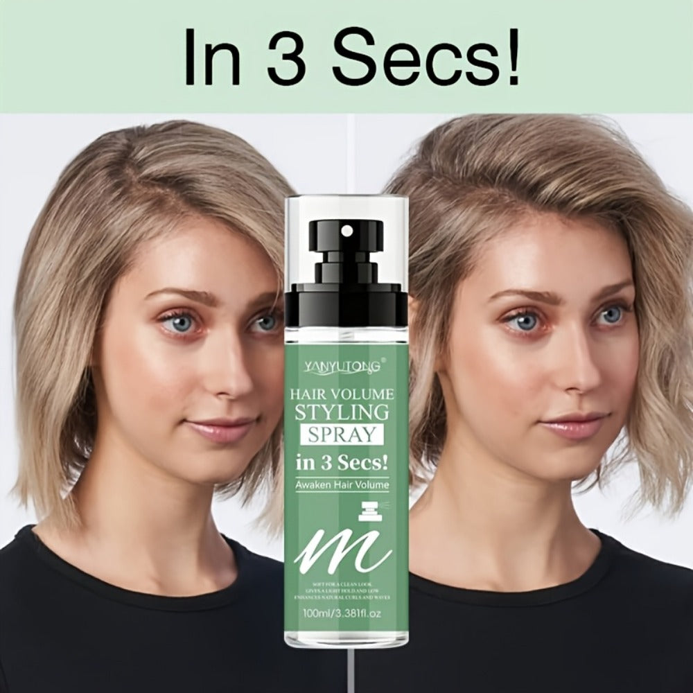 Hair Volumizing Spray 100ml Lightweight Oil-Free Texturizing Long-Lasting Lift Hold Moisturizing Hydrating Gentle Non-Irritating Fast-Acting Styling Spray for Fine Flat Soft Hair Men Women