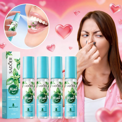Fresh Breath Spray with Mint & Tea Tree Essence — Portable Compact Oral Freshener for On-the-Go Use, Available in 2-Pack & 4-Pack, Ideal Gift for Any Occasion