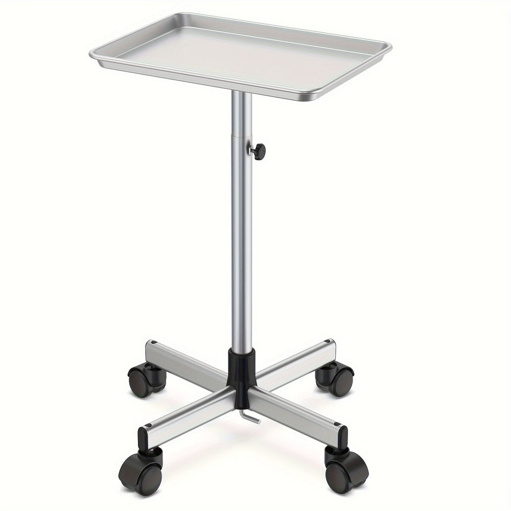 Salon Tray On Wheels- Premium Aluminum Tattoo Tray- Adjustable Salon Service Rolling Tray Hairdresser Cart With Spa Rolling Tray, Valentines Gifts, Valentines Day Gift For Her, Valentines Day Gift For Wife, Valentines Day Gift For Girlfriend