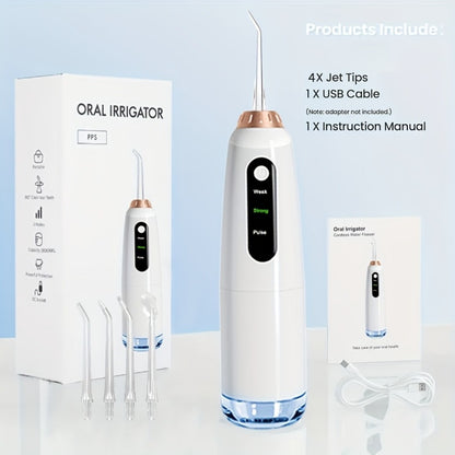 Electric Toothbrush & Water Flosser Set - 3 Modes USB Rechargeable Oral Care Kit with 4 Brush Heads & 4 Nozzles, 360° Rotating Flosser for Deep Clean