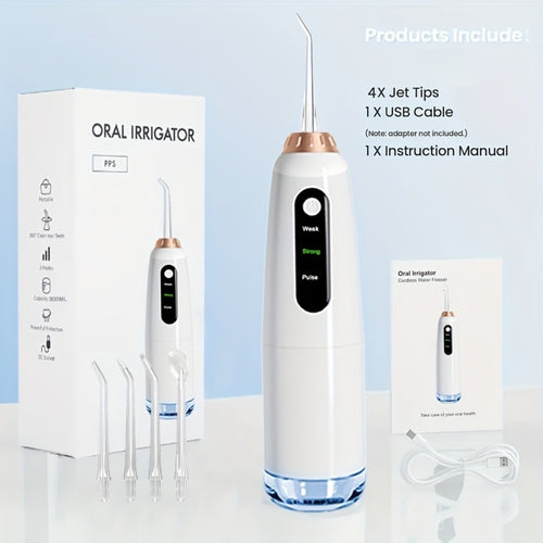 Electric Toothbrush & Water Flosser Set - 3 Modes USB Rechargeable Oral Care Kit with 4 Brush Heads & 4 Nozzles, 360° Rotating Flosser for Deep Clean