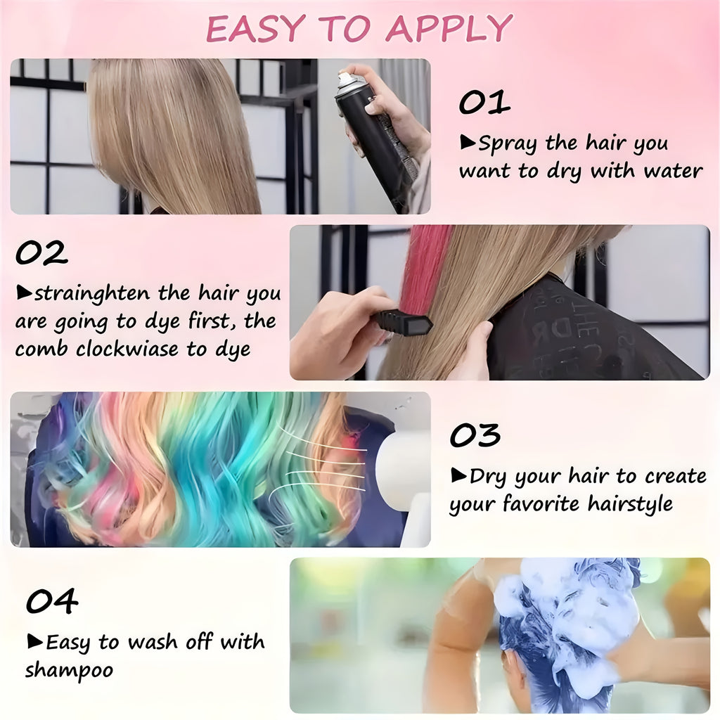 10color Hair Chalk Comb+1comb, Y2K Hair Chalk Comb, Temporary Washable Hair Color Dye for Birthday Halloween Christmas Stocking Stuffers, 11pcs Hair Chalk Comb