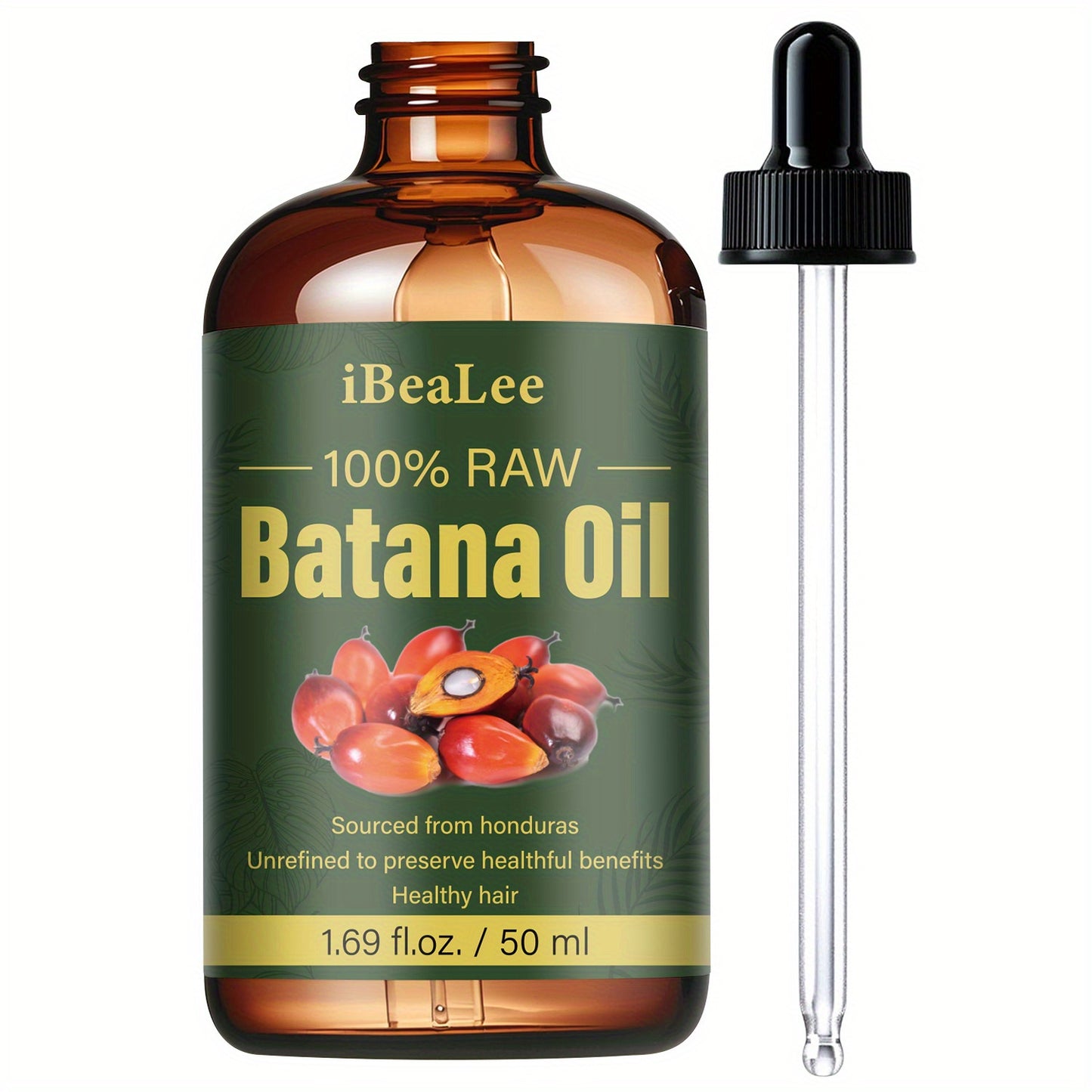 Batana Oil for Hair Growth & Repair - 1.69oz Cold Pressed Essential Oil for Hair, Eyelashes & Eyebrows | Restores Dry Frizzy Damaged Hair | All Hair Types