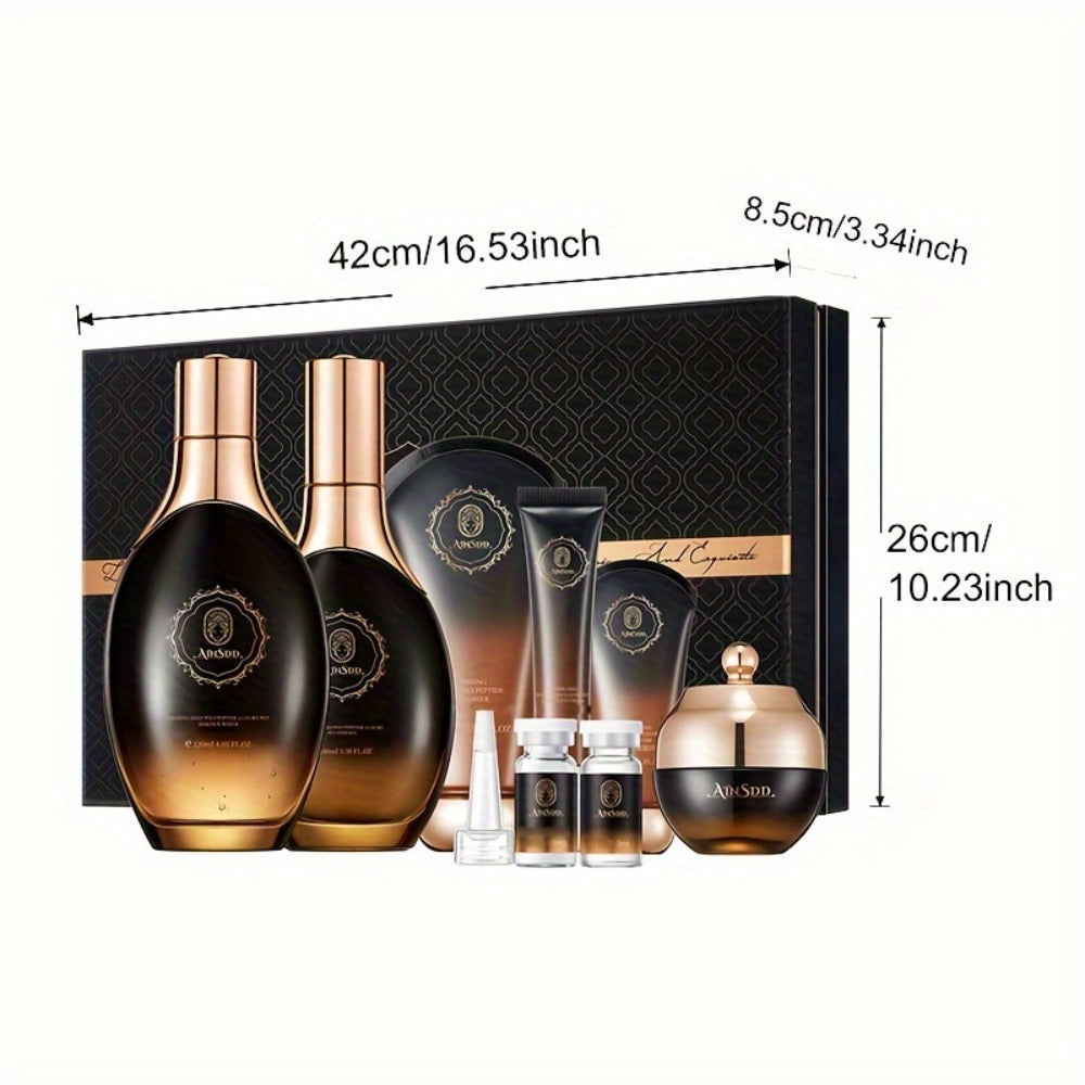 Ginseng Seed Luxury Skin Care 12pcs Set Helps Skin Maintain A Youthful Glow, Enhances Skin'S Natural Defense Moisturizes Skin To Reduce The Appearance Of Dry Lines, Makes Skin Look Smoother Alcohol-free, Christmas Gift Recommendations