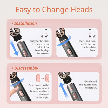 Hot Air Brush Negative Ion Hair Dryer Brush & Styler — Curl, Straighten, Massage & Blow Dry with Multiple Temperature & Wind Speed Settings, Frizz-Free Styling