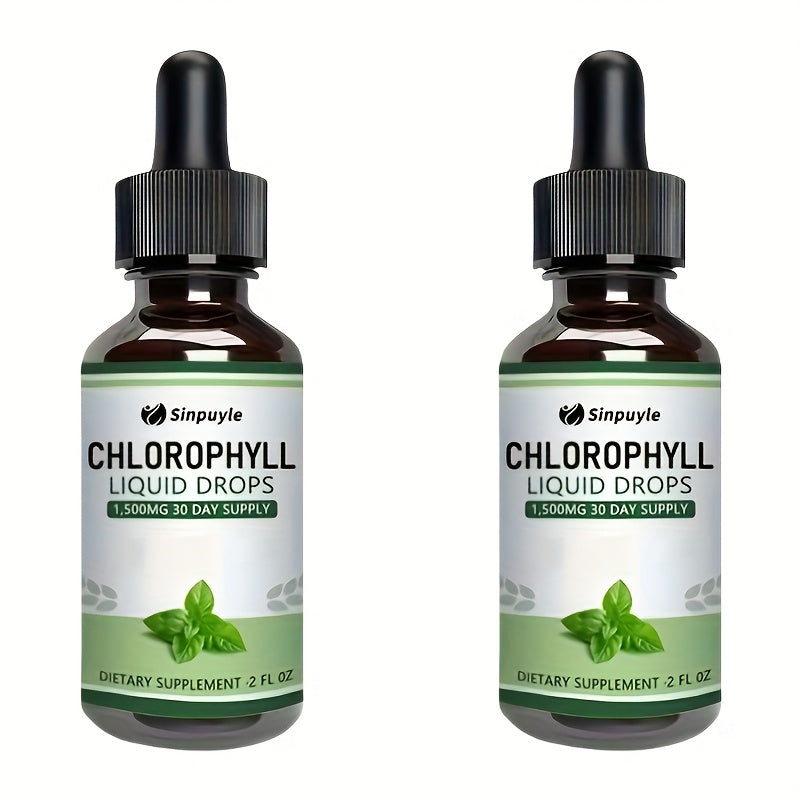 Chlorophyll Liquid Drops – Immune Support, Internal Deodoriser & Skin Health Supplement | Natural Mint Flavour, 4 Month Supply | ShopVora UK